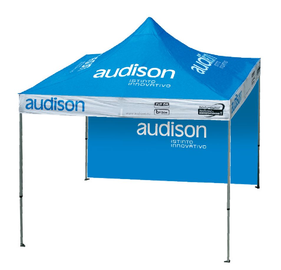 AUDISON GAZEBO - ALLUM. GAZEBO 3x3m+1 WALL