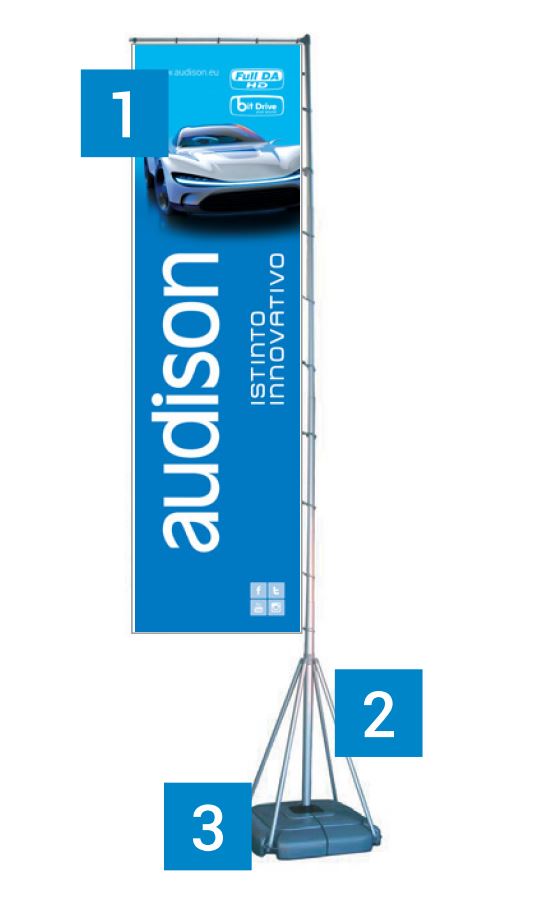 AUDISON BF.2 - AUDISON ISTINTO BANNER FLAG 110X400
